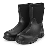 GUGULUZA Herren Halbe Gummistiefel Neopren Isoliert Wasserdicht Angeln Hof...