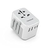 TESSAN Reiseadapter Weltweit, Reisestecker Adapter Weltweit mit 2 USB und 2 USB...