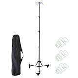 Liakyunf IV-Ständer | Infusionsständer mit Flaschenhaken,Pflegeausrüstung Mit...