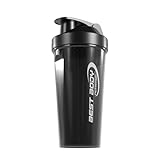Best Body Nutrition Eiweiß Shaker schwarz – 600 ml Protein Shaker mit Sieb &...