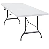 Casaria® Gartentisch Klappbar 220x70 cm für 10 Personen Buffettisch Kunststoff...