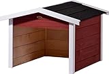 dobar® Mährobotergarage aus Holz als Bausatz - Rasenroboter Unterstand mit...