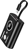AsperX Power Bank 10000mAh,PD 30W Power Bank mit Eingebautem USB-C Input&Output...