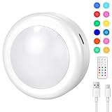 Cadrim 13 Farben RGB Schrankleuchten，LED RGB Spots Batteriebetrieben mit...