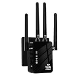 WLAN-Extender-Signalverstärker für bis zu 6.000 m² und 60 Geräte, WLAN...