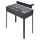 Mangal Grill 2in1 inkl 8x Drehspieße mit Motor und Grillrost Schaschlik...