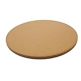 SANTOS Pizzastein rund - Ø26x1cm - knusprige Pizza - Backofen, Kohlegrill & Gasgrill - Pizzaplatte/Backplatte - Pizza, Flammkuchen, Pita, Fladenbrot