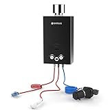 Camplux 10 Liter Gasdurchlauferhitzer mit Wasserpumpe BW264BCP120-DE, Tankless...