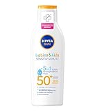 NIVEA SUN Kids Sensitiv Schutz & Pflege Sonnenmilch LSF 50+ (200 ml), extra...