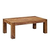 FineBuy Couchtisch Sheesham Massivholz 110cm · Rechteckiger Wohnzimmertisch aus...