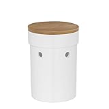 kela Knoblauchtopf Salena, Durchmesser 12 cm, Keramik, weiß, rund, abnehmbarer...