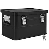 Trucky Aluminium Box mit Deckel Schwarz Alu Kiste Box Alukiste 30 Liter...