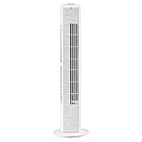 MEDION Turmventilator mit Fernbedienung (3 leise Geschwindigkeitsstufen, 45 Watt...