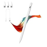 Stylus Stift für Touch Screens POM Tip Pen Wiederaufladbarer Capacitive Magnetic für iPad/Pro/Air/Mini/iPhone/Samsung Galaxy/Huawei/iOS/Android/Tablets-Weiß