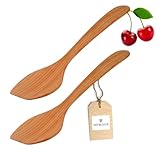 Hofmeister Holzwaren Wok-Wender, geölt, aus Kirschbaum-Holz (2 - Pack)