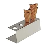 APS 11881 Matt polierter Edelstahl Eiswaffel Ständer mit rutschfesten Füßen,...