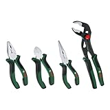 Bosch Zangen-Set, 4-teilig (160mm Seitenschneider, 180mm Kombinationszange,...