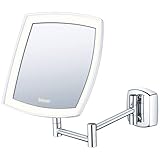 Beurer BS 89 LED Kosmetikspiegel, beleuchtet, zur Wandmontage, 5-fache...