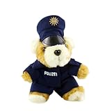 Teddywelt Polizei Teddy Schlüsselanhänger mit Blauer Mütze, Plüschtier 12 cm...