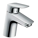 hansgrohe Logis - Waschtischarmatur mit Push-Open Ablauf, Wasserhahn Bad mit...