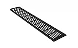 Lüftungsgitter Aluminium Stegblech - Schwarz pulverbeschichtet - Breite 100 mm...