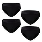Hunter&Hawks Herren 4er Pack Bambus-Slips, Größe S-6XL, Weich, Antibakteriell...