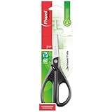 Maped M468110 - Schere Essentials Greenlogic asymmetrisch, 21 cm, schwarz