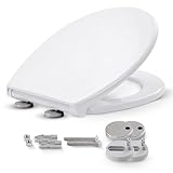 Arebos WC Sitz mit Absenkautomatik | Duroplast Klodeckel oval universell | (max....