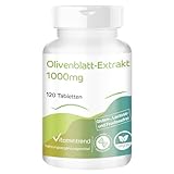 Olivenblattextrakt 1000mg - 120 vegane Tabletten ! 4-MONATS-VORRAT ! Hochdosiert...