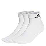 adidas Unisex Cushioned Sportswear Ankle Socken, 3 Paar White/Black 43-45