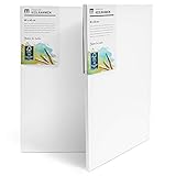 2er-Set Künstler-Leinwand zum Bemalen 40x60m groß. Die leere, weiße Leinwand...