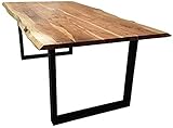 SAM Baumkantentisch 200x100 cm Quarto, Akazienholz massiv + naturfarben,...