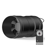 Hon&Guan 100mm Inline-Rohrventilator, 221m³/h Rohrlüfter Regelbar,...
