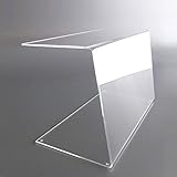lobotec-acryl Spuckschutz Theken-Aufsatz aus Plexiglas. Hoher Hustenschutz für...