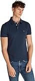Tommy Hilfiger Herren Poloshirt Kurzarm 1985 Slim Fit, Blau (Night Sky), L