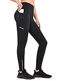 baleaf Thermoleggings Winter Damen Fahrradhose Lang mit Reißverschluss Warm...