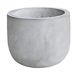 Teramico Pflanzgefäße Blumentöpfe Übertöpfe aus Leicht-Beton - absolut...