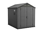 Keter Gerätehaus Darwin 6x8, Grau, Außenmaße 190x244x221cm, wartungsfrei,...