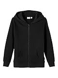 NAME IT Sweatshirt mit Kapuze und Reißverschluss Black 116