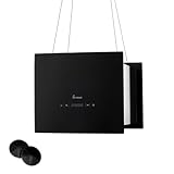 KKT KOLBE Dunstabzugshaube 40 cm | Inselhaube | Edelstahl | schwarzes Glas |...