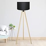 lux.pro Stehlampe Newport 1-flammig Tripod Lampe für Wohnzimmer 140 cm hoch...