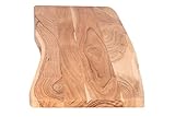 SAM Tischplatte 100x40 cm Curtis, Holzplatte Akazienholz massiv + naturfarben +...
