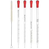 Transfer Pipette 0.5ml 1ml 2ml 3ml,Glas Pipetten,Glaspipette mit Bürsten,Glas...