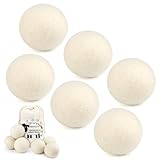 MXTIMWAN 6 Stück Trocknerbälle für Wäschetrockner und Daunenjacken, 7cm...