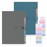 SKYDUE 2 Stück Fächermappe, Mappe Mit Fächern, Dokumentenmappe A4 Mit...