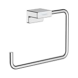 hansgrohe AddStoris - Handtuchring, Handtuchhalter für Wandmontage, verdeckte...