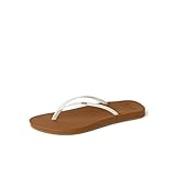 Reef Damen Cushion Slim Flip-Flop, Weiß/Hellbraun, 38 EU