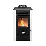STUFE A PELLET ITALIA Alaska 10 KW WiFi | Pelletöfen mit Belüftung Effizienz...