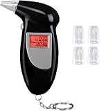 JDXun Alkoholtester, Alkoholtester Polizeigenau mit 5 Mundstücke, tragbarer...