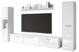 MINIO go for it - Wohnwand Wohnzimmer 4-teilig Toga, Wohnzimmer Möbel Set, 1x...